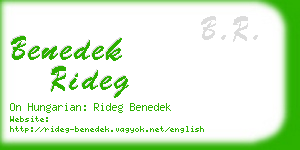 benedek rideg business card